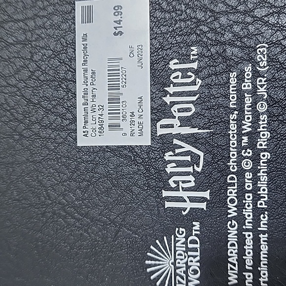 NWT Harry Potter Lined Journal Black Embossed - Picture 5 of 7